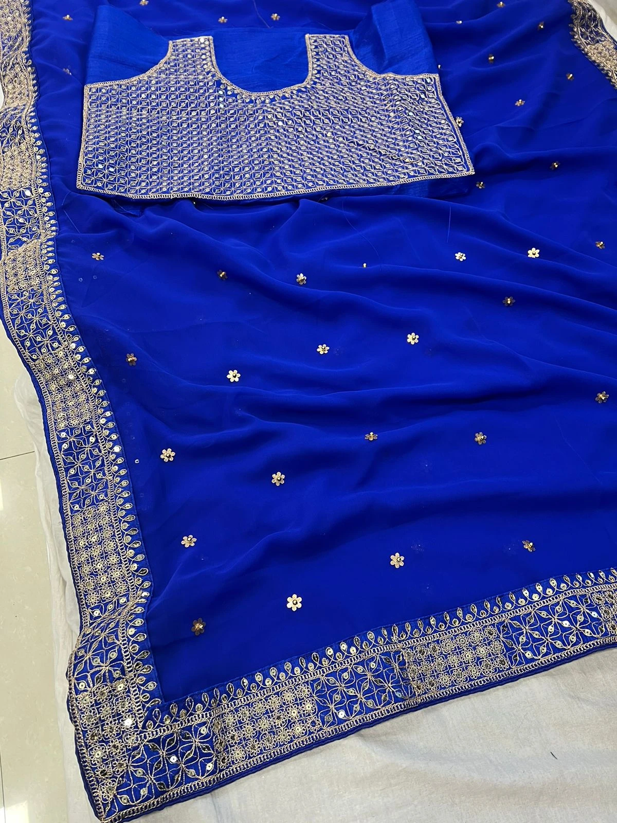 Vardan Ethnic Bt 381 Heavy Georgette Wholesale Fancy Sarees Catalog — Wholesale Sarees, MPA wholesale from Surat - Gallery Image 7